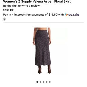 Z Supply Yelena Black Floral Maxi Skirt